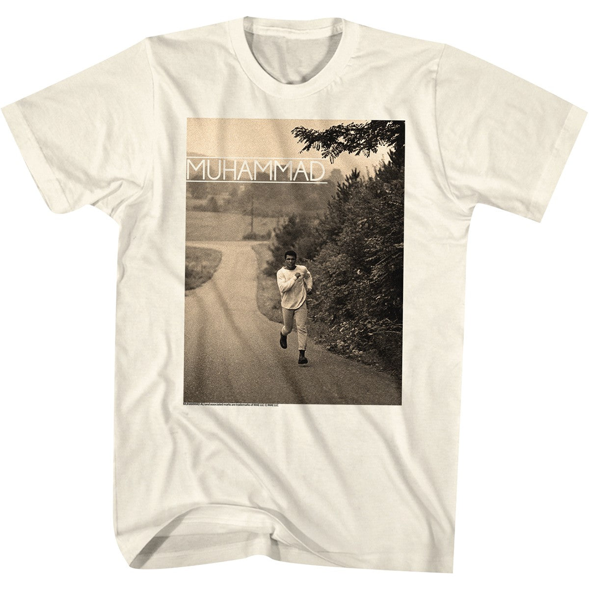 American Classics Muhammad Ali Running T-Shirt - Small - Natural Cotton