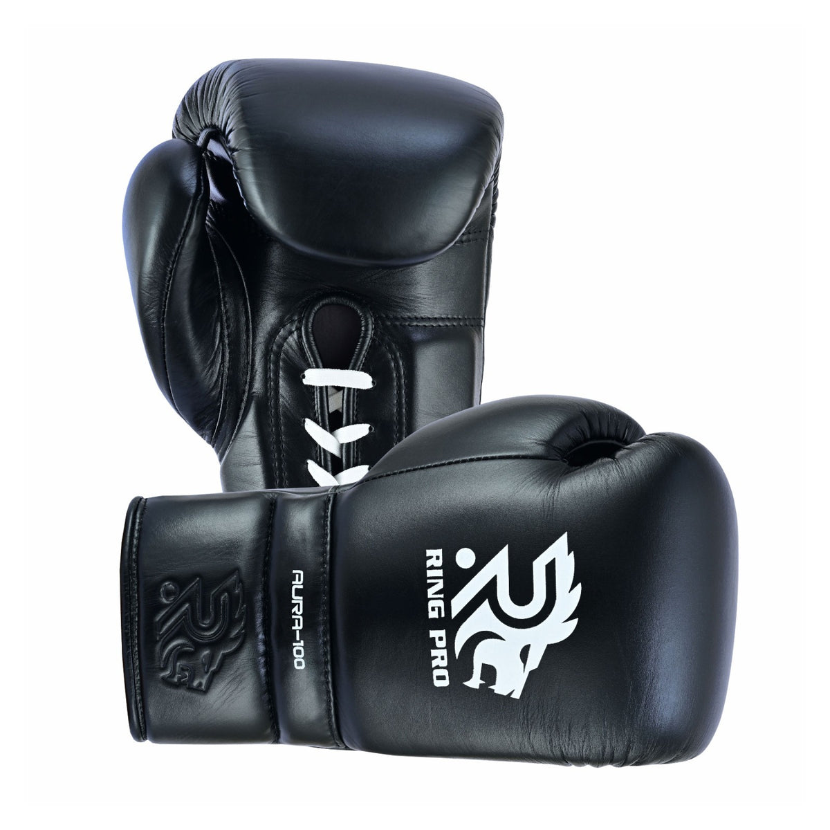 Leather Boxing Gloves 14 oz with Quick Hand Wraps Training Set