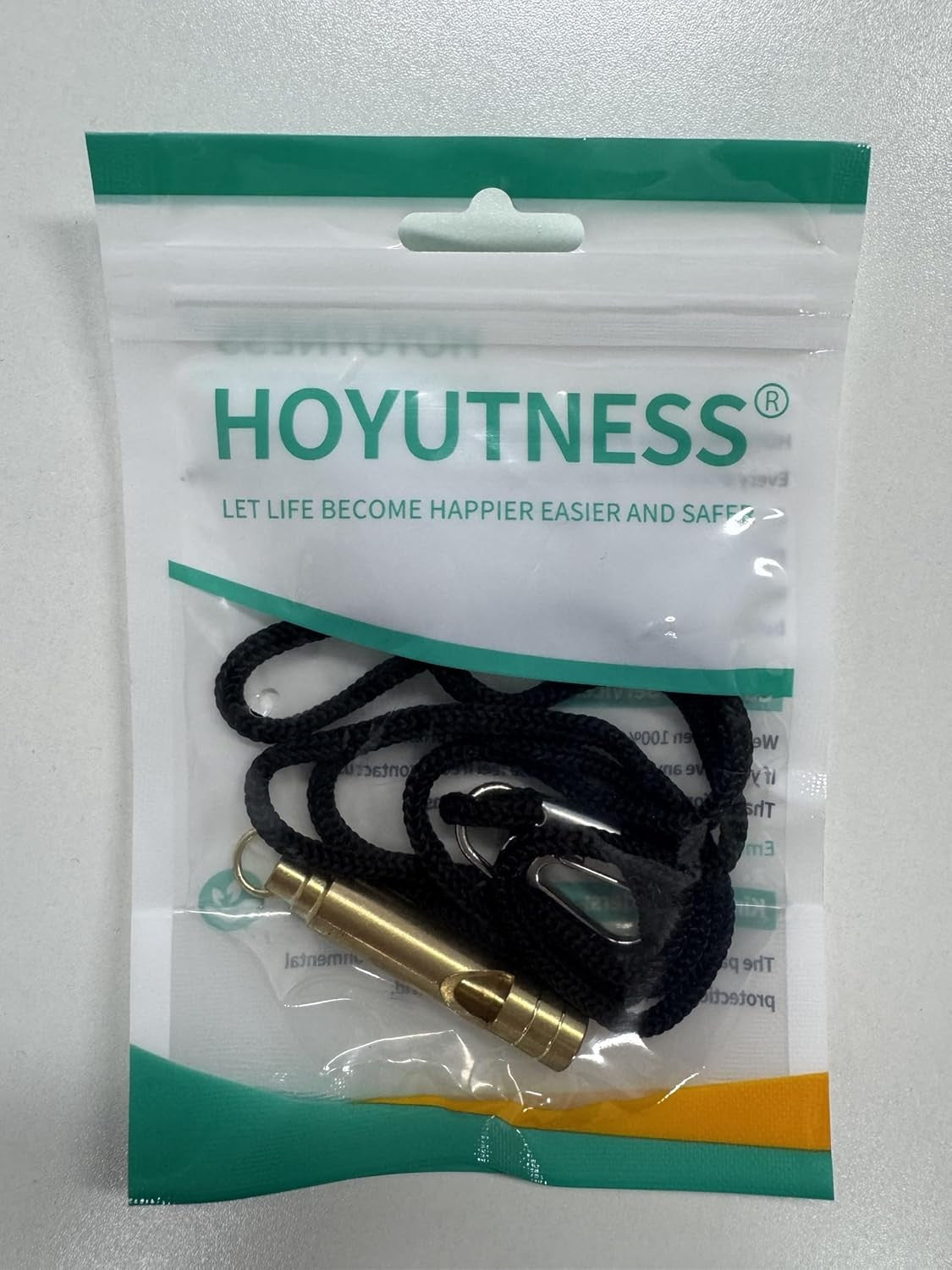 Loud Emergency Brass Whistle 125 dB Survival Keychain for Outdoor & Safety