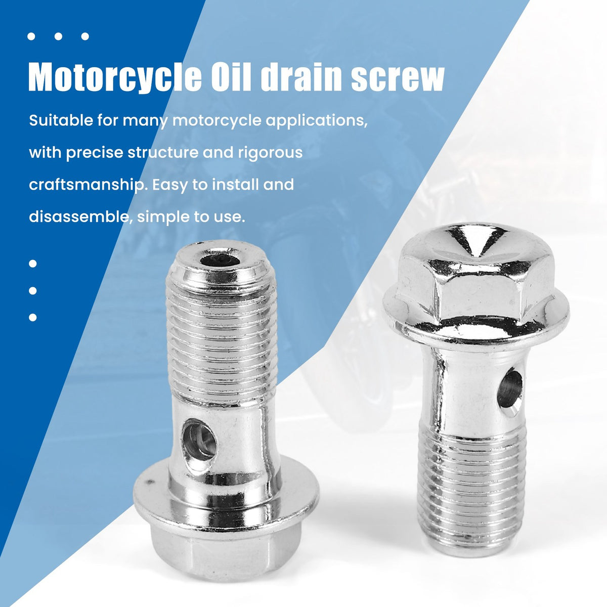 Motorcycle Carbon Steel Brake Banjo Bolt M10 x 1.0mm Set for Brake Calipers