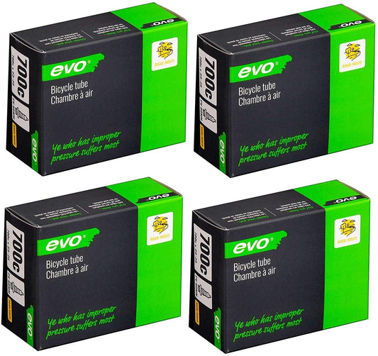 4 Pack Bicycle Inner Tubes 700c x 23/25mm Presta Valve for Road Bikes