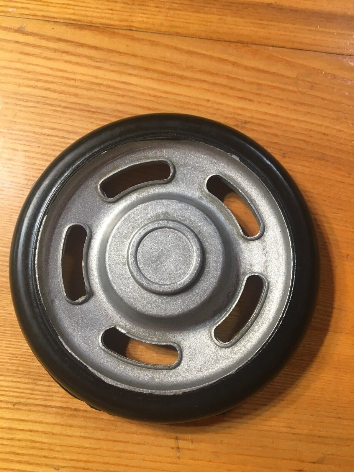 Vintage 6-Inch Sno Jet Idler Bogie Wheel with Rubber Tire for Classic Jets