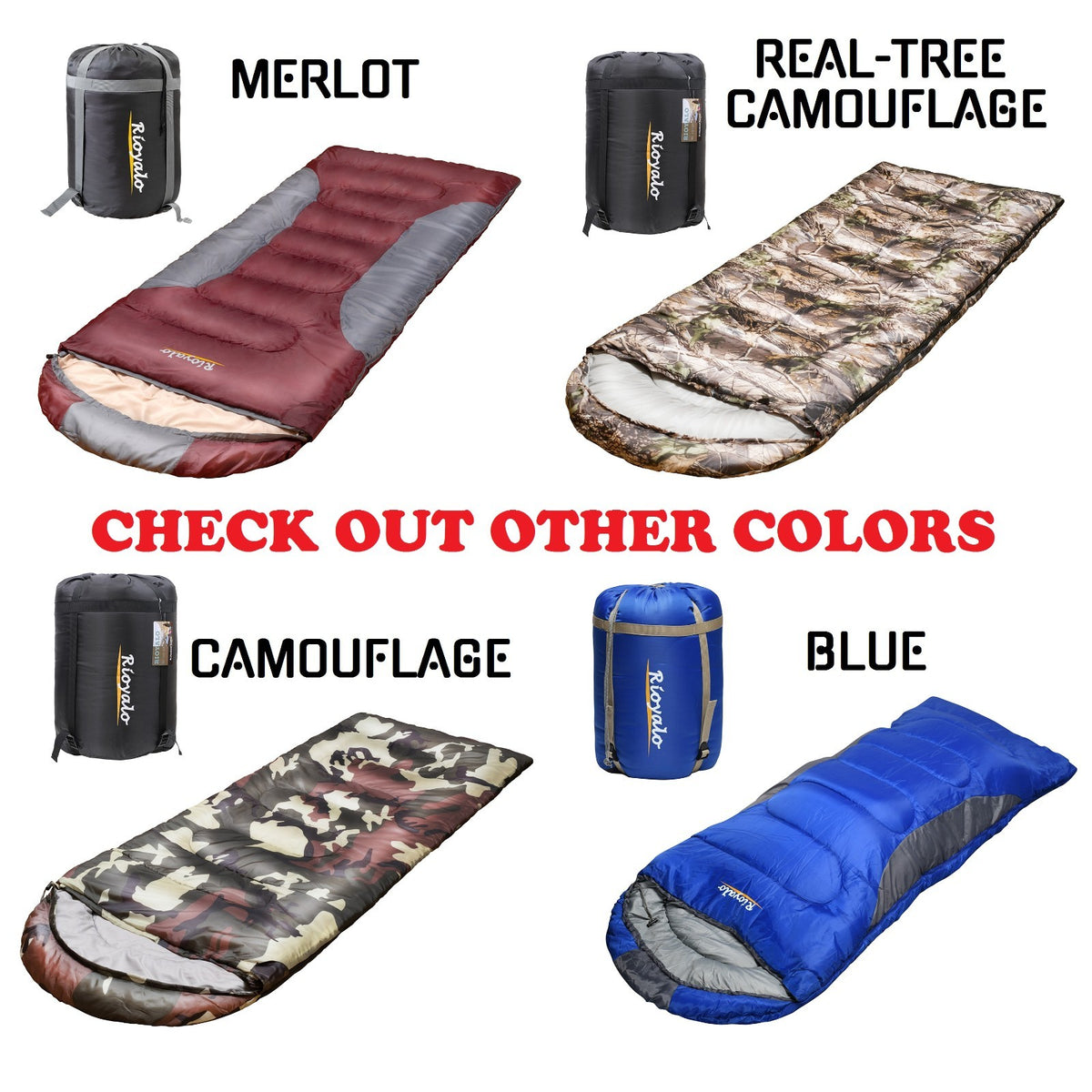 Zero Degree Winter Sleeping Bag for Camping & Hiking - Waterproof, Big & Tall