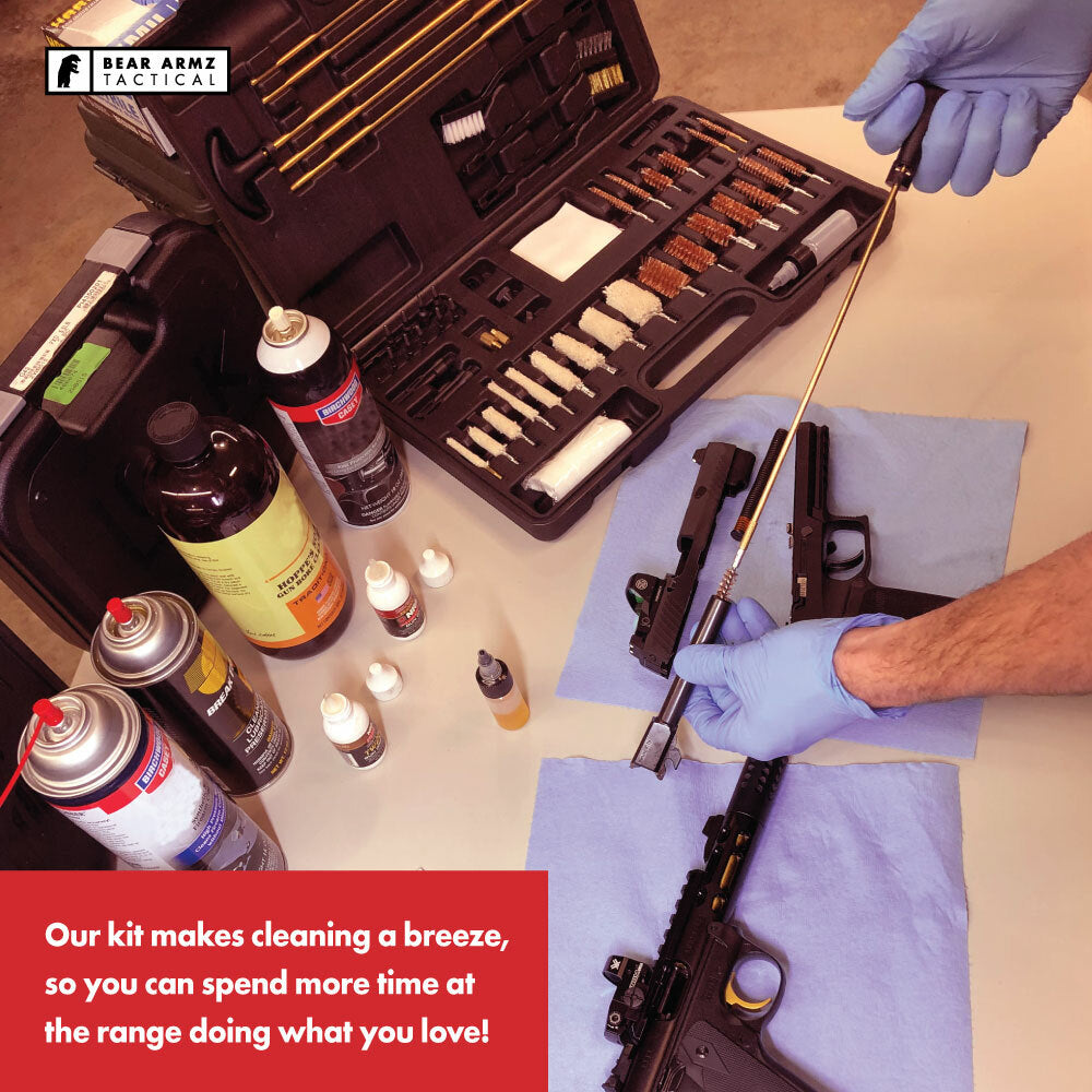 Universal Gun Cleaning Kit for Rifles, Pistols, Shotguns & Muzzleloaders