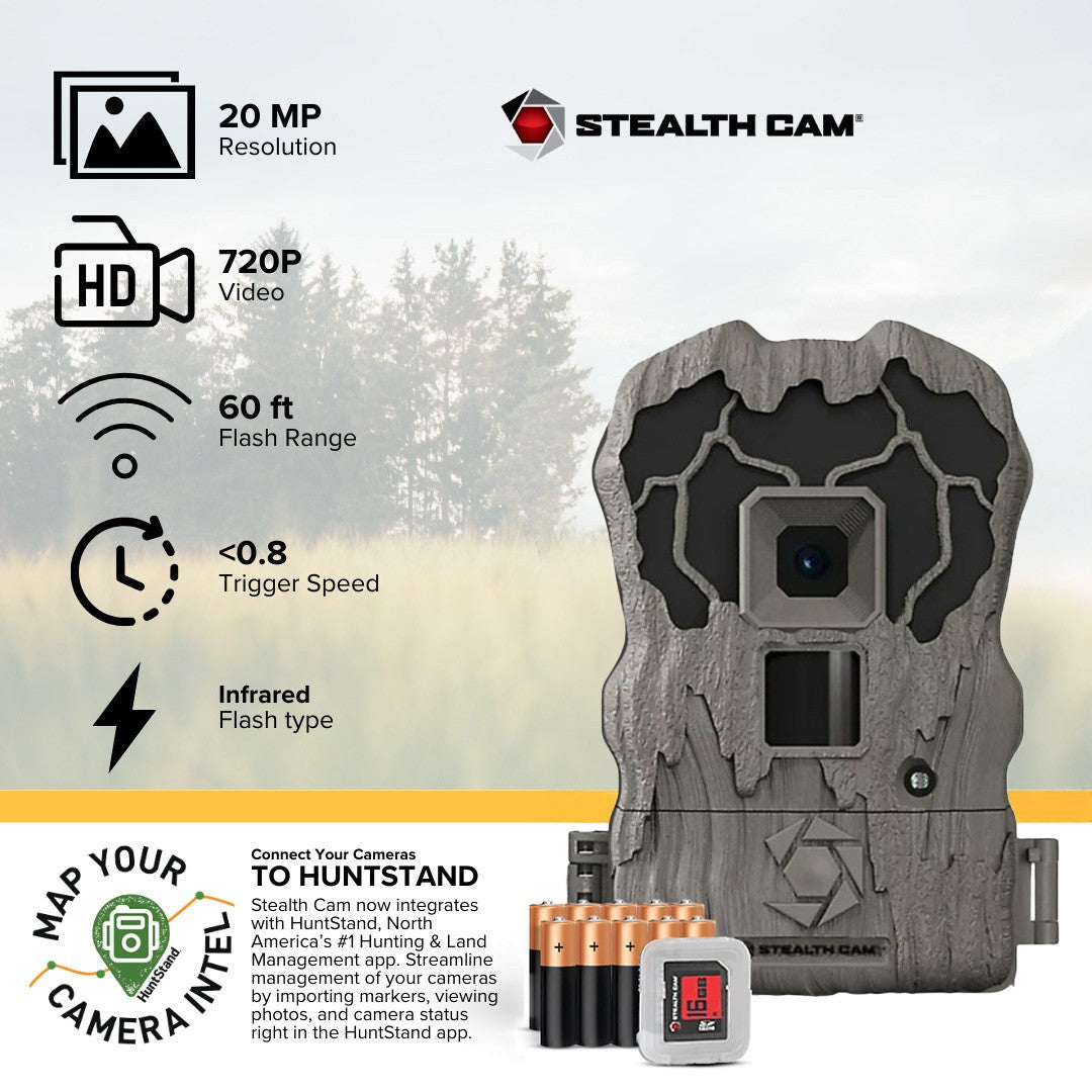 20MP Trail Camera Bundle with 720P HD Video Camo 2 Pack