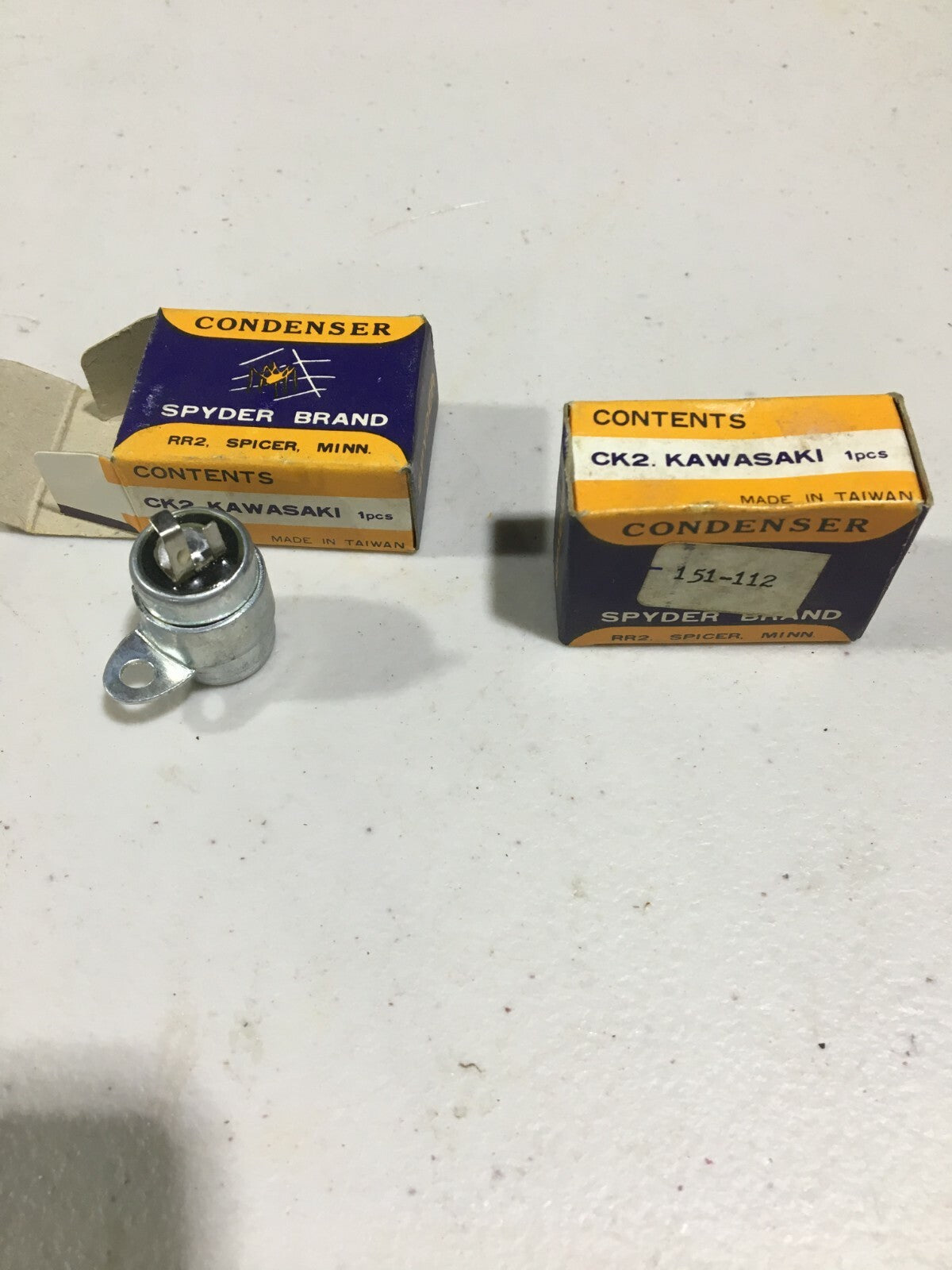 Vintage Motorcycle Ignition Points and Condensers Set for 71-72 Kawi Twins