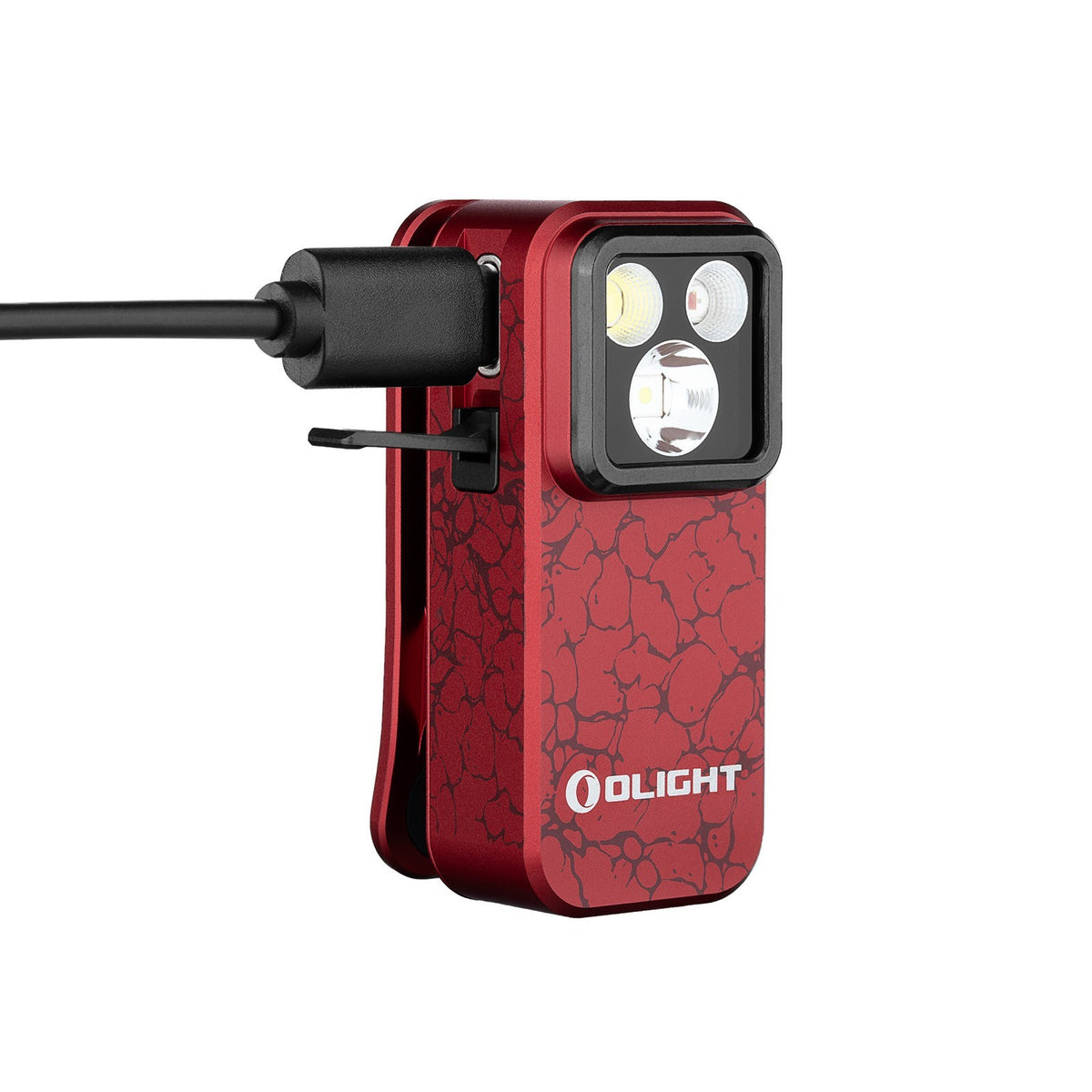 Olight Oclip Pro Clip-On Light with Flood, Spot, Red Light, 500 Lumens