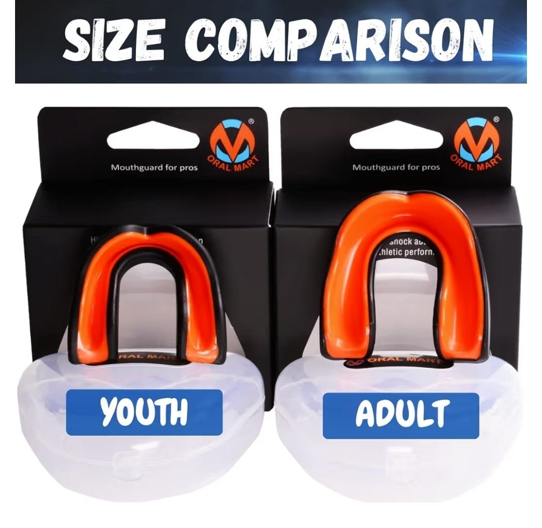 Youth Sports Mouth Guard with USA Flag and Fangs - 20+ Colors for Kids Protection