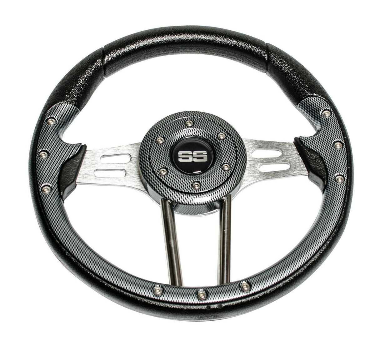 12.5 Inch Carbon Fiber Golf Cart Steering Wheel for EZGO Club Car Yamaha