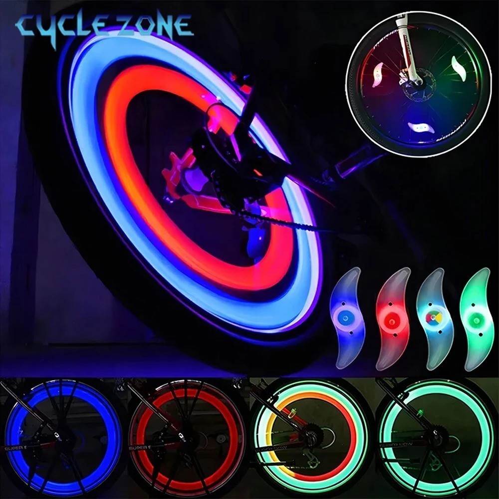 Bike Wheel Spoke Lights - Blue LED Safety Wheel Accessories for Night Rides