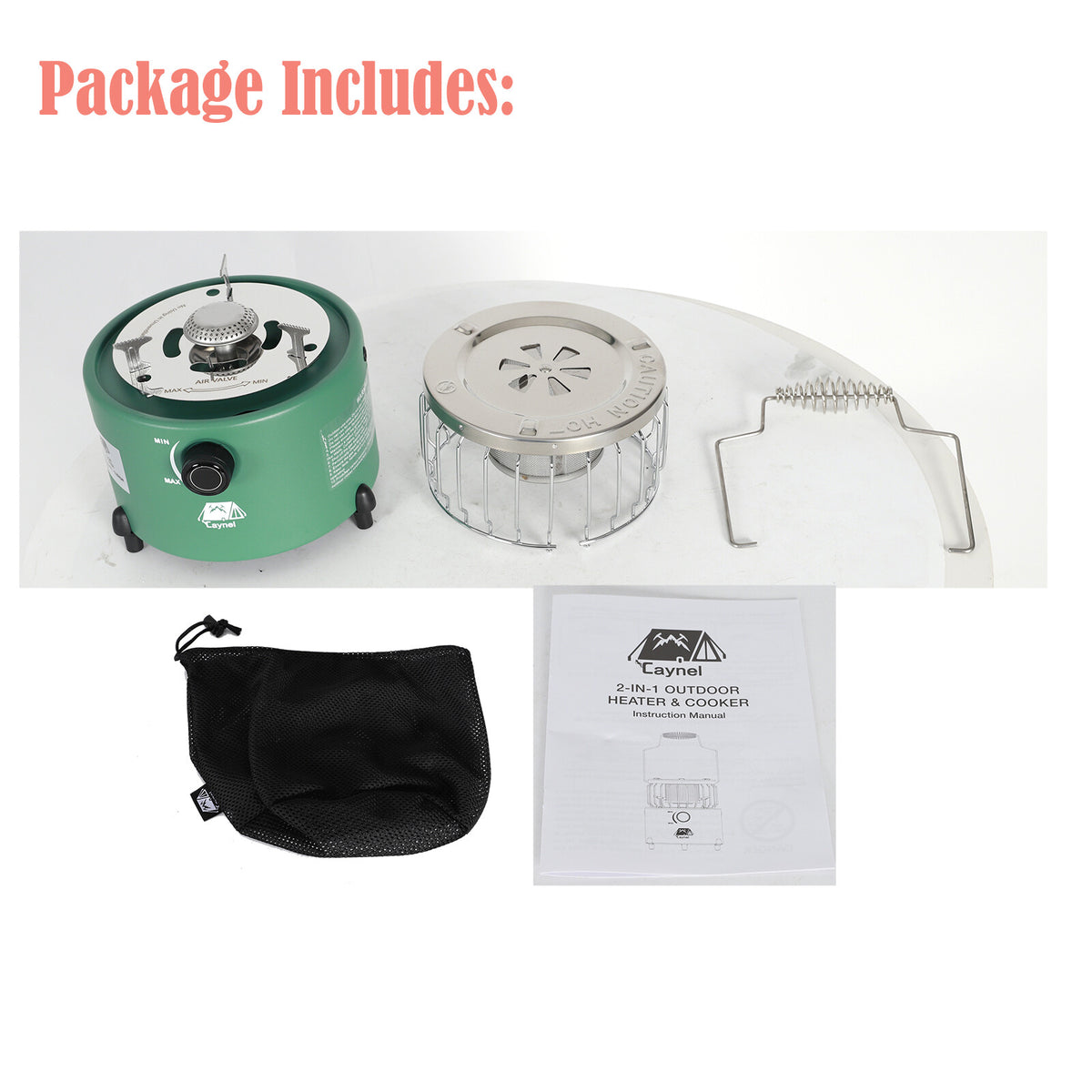 2-in-1 Portable Propane Gas Heater and Camping Stove Indoor Outdoor