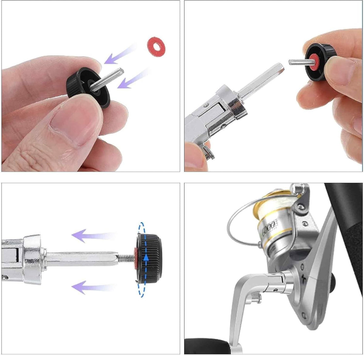 Corrosion-Resistant Fishing Reel Handle Crank for Spinning Reels - Adjustable, Easy Install