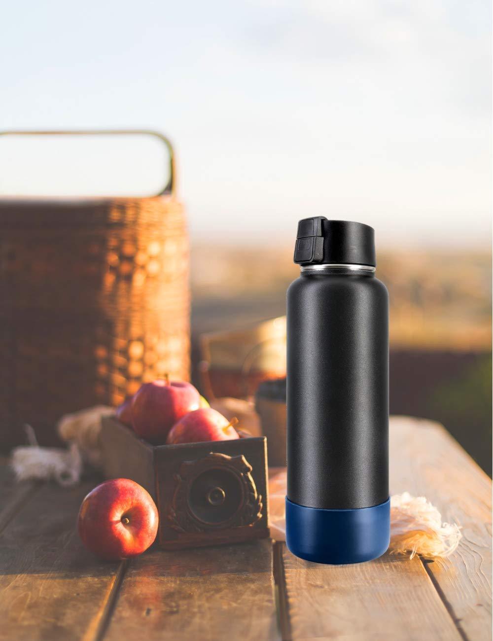 Silicone Bottle Boot Sleeve for Hydro Flask - Anti-Slip Bottom Cover, Protects 12-40 oz Water Bottles