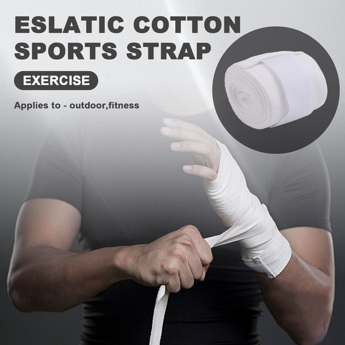Elastic Cotton Boxing Wrist Strap - Muay Thai & Martial Arts Support