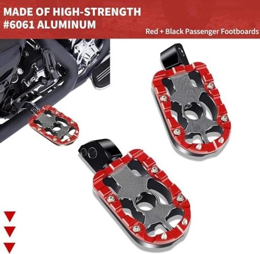 Universal 10mm Motorcycle Foot Pegs for Harley Chopper Bobber - Red