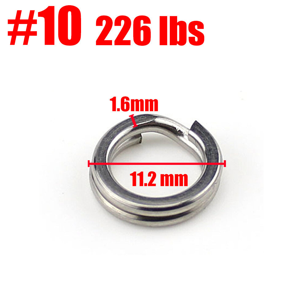 Heavy Duty Stainless Steel Fishing Split Rings for Saltwater Big Game Tackle
