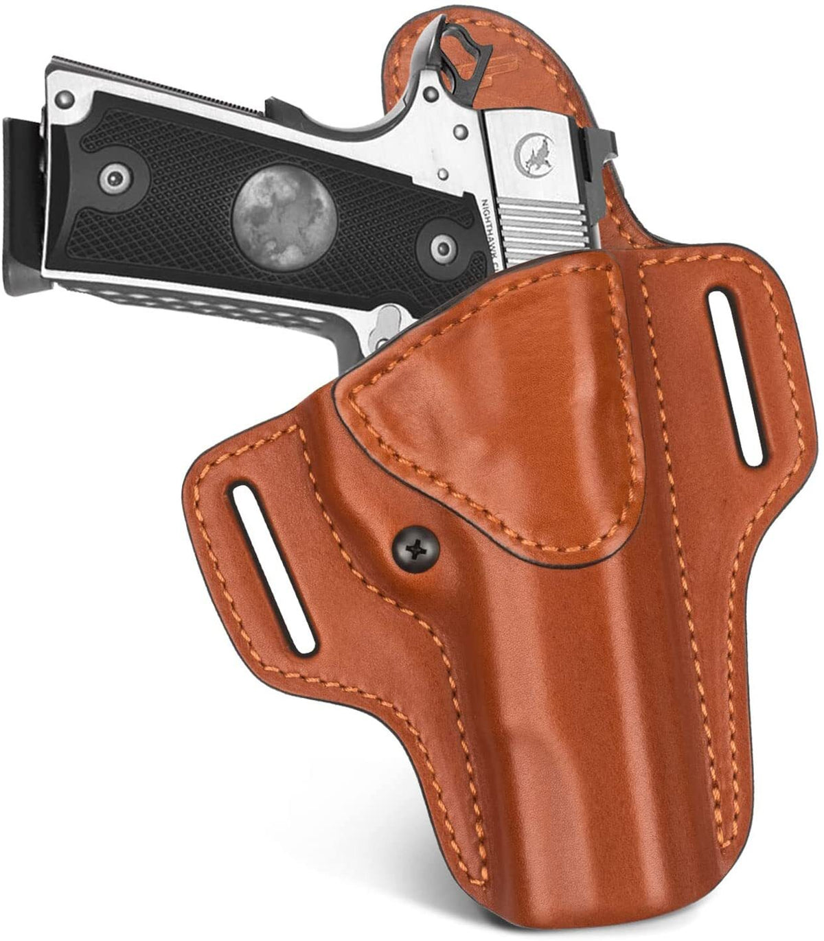 1911 Leather Holster for 5-Inch Barrels OWB Concealed Carry - Fits Colt Kimber Springfield