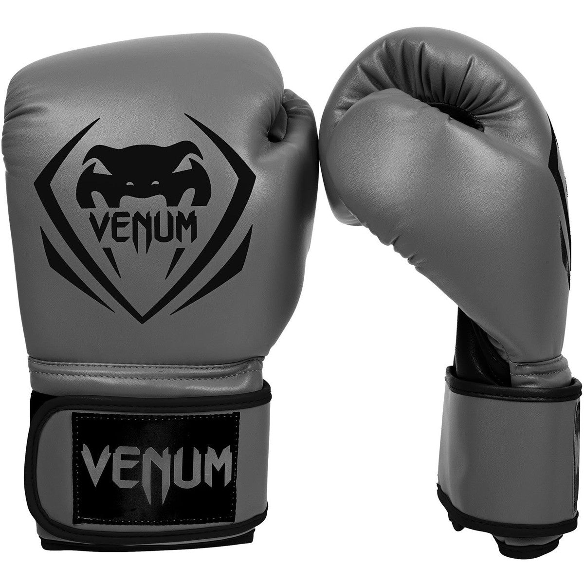 Venum Contender Boxing Gloves - Gray, Premium Synthetic Leather, Multiple Weights