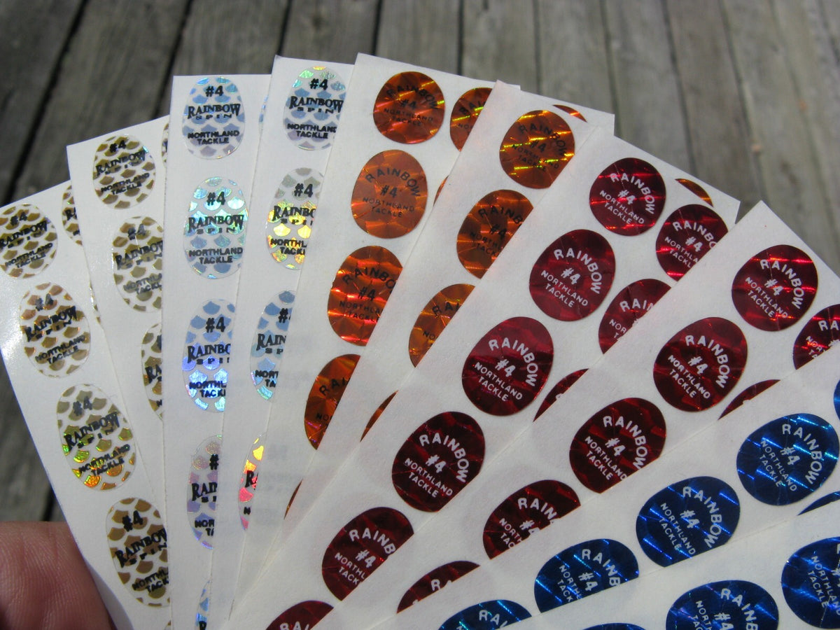 Rainbow Holographic Decals for Spinner Blades & Ice Jigs - 234 Pack