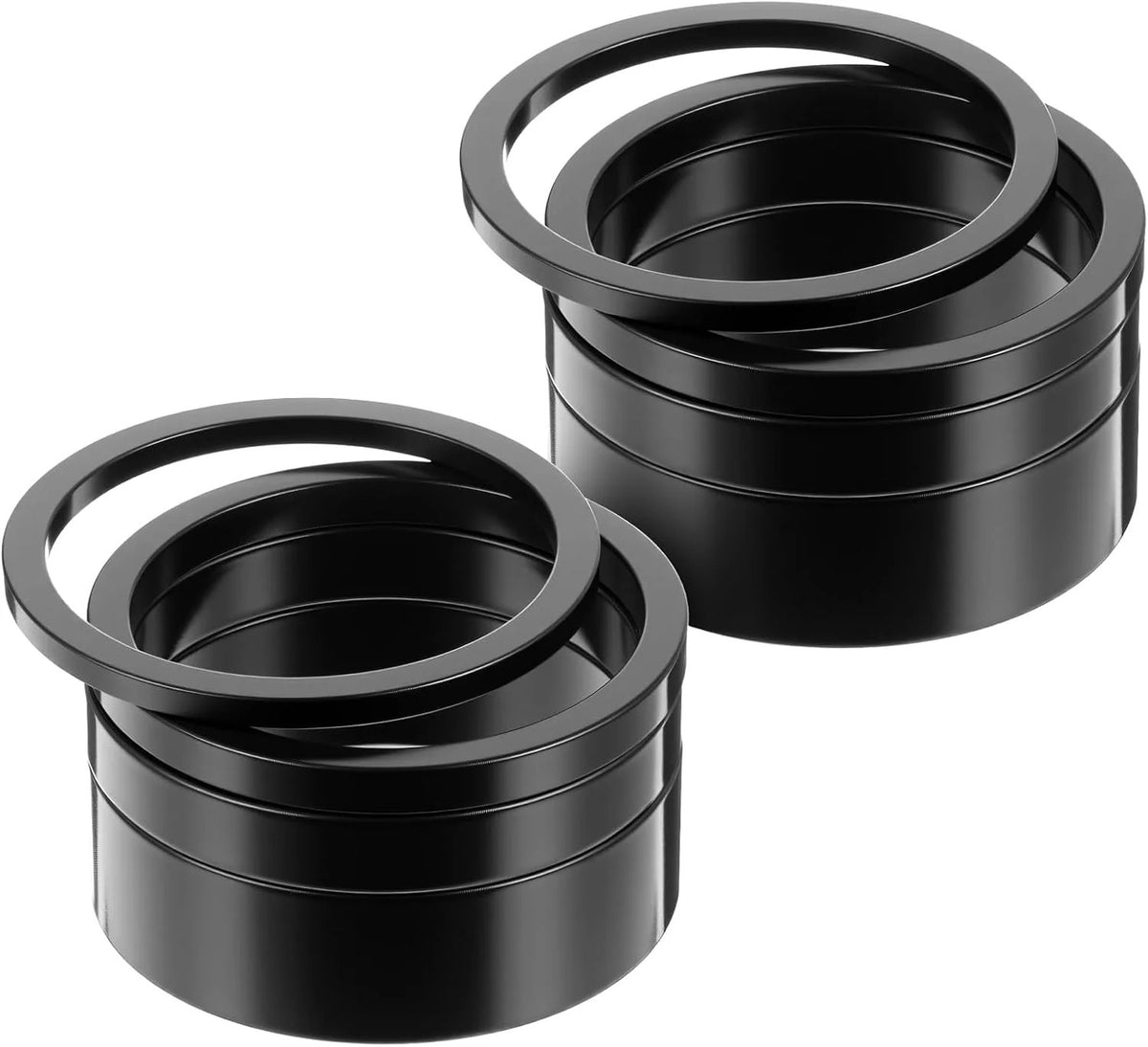 Aluminum Bicycle Headset Spacers 8-Piece Set for 1-1/8 Inch Forks