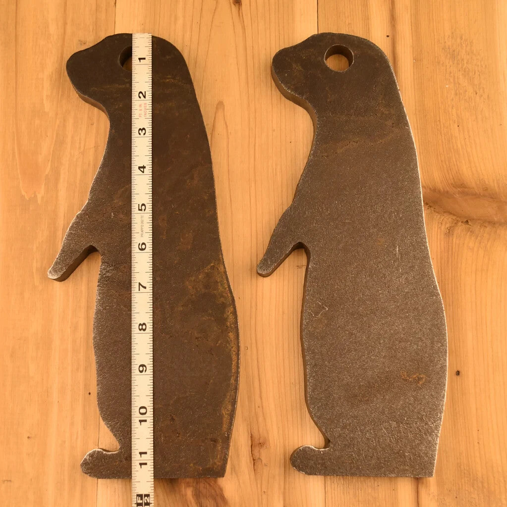 1/2-Inch AR500 Steel Shooting Targets Set of Two - 4x11 Inch Prairie Dog