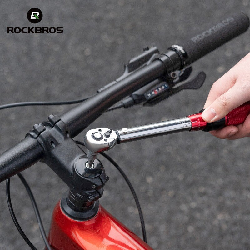 Bike Torque Wrench 1/4 Inch Drive 72-Tooth Ratchet Adjustable 2-24Nm