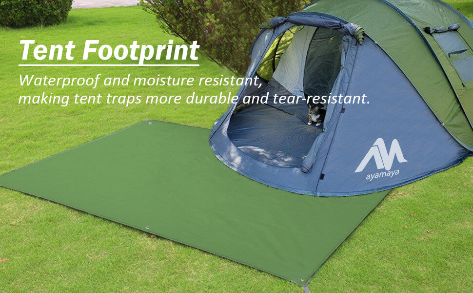 Waterproof Camping Tarp Tent Footprint Lightweight Ground Sheet Rain Fly 13'