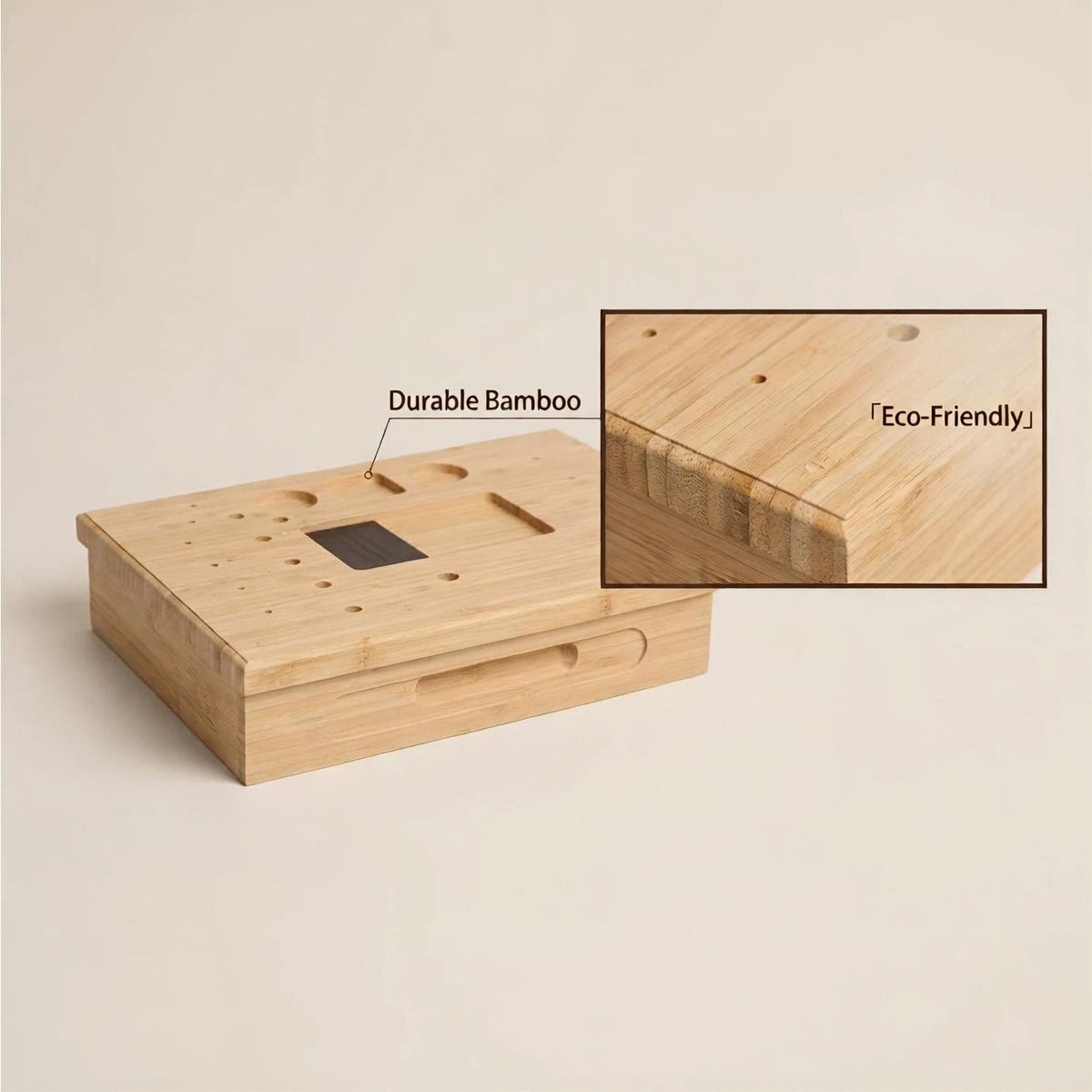 Drawer Organizer with 12 Slots - Bamboo Fly Tying Workstation & Tool Storage