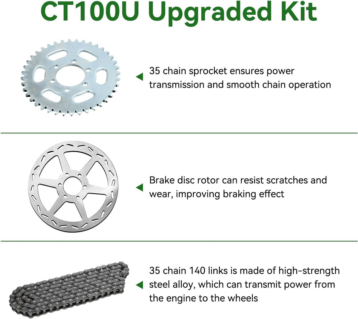 145/70-6 Rear Wheel with Sprocket for Mini Bike CT100U CC100X MBX10 80cc Wheel Assembly
