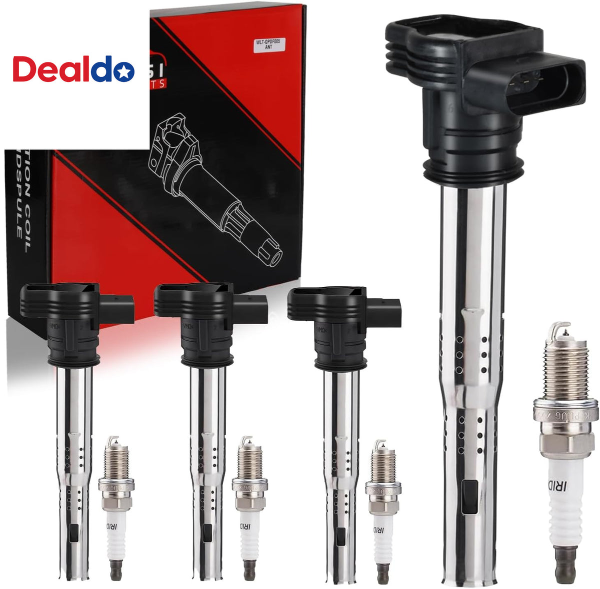 4 Ignition Coils & Spark Plugs for VW Jetta GTI Audi A3 A4 2.0L 2006-2017