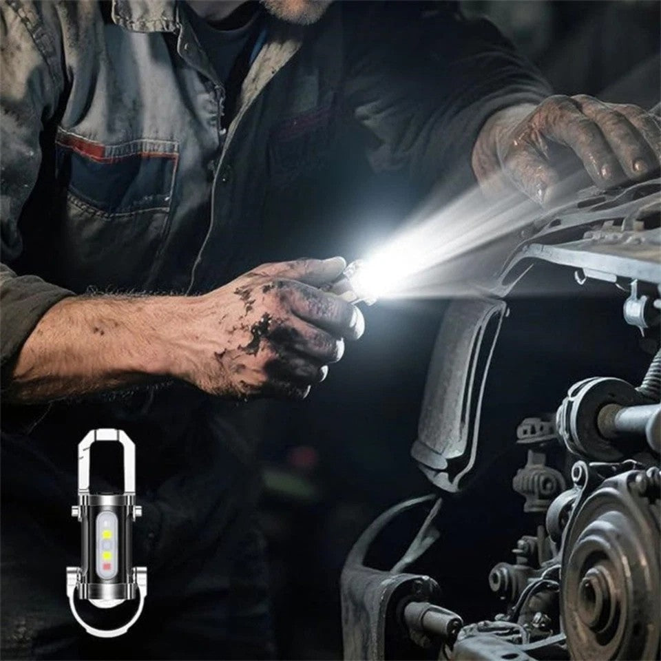 Mini LED Keychain Flashlight Waterproof Rechargeable Portable Torch for Camping