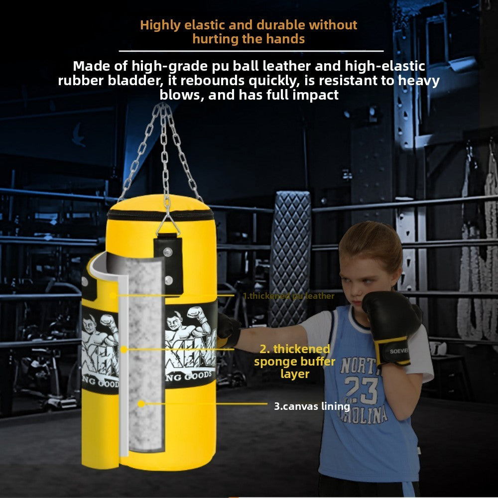 Boxing MMA Training Gloves Set with Chain and Heavy Duty Punching Bag