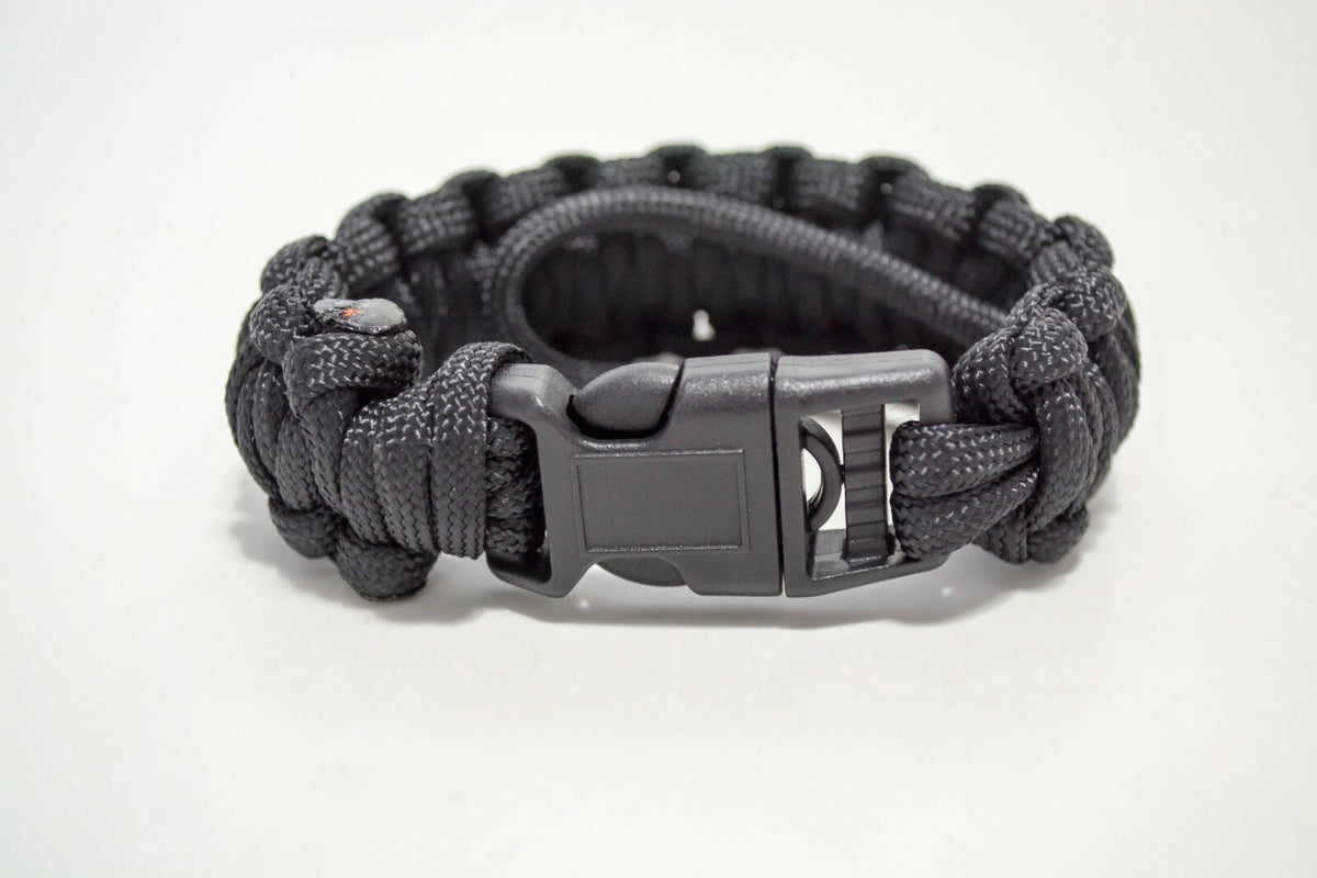 Military Survival Paracord Bracelet with Handcuff Key - Adjustable EDC Gear