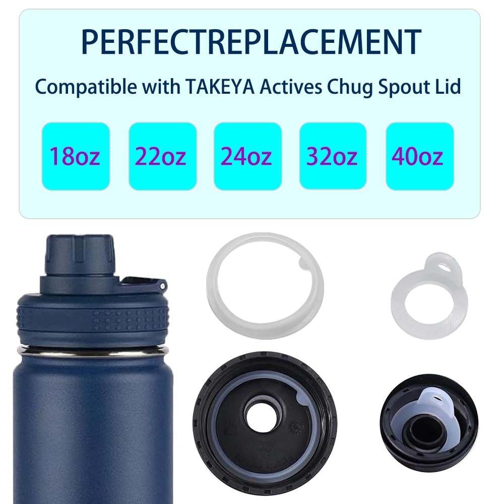 6 Pack Leak-Proof Rubber Gasket O-Rings for Takeya Actives Water Bottles