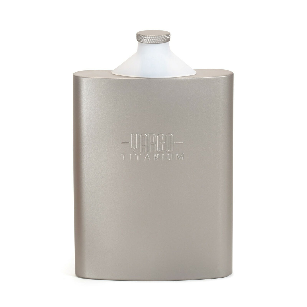 Titanium Flask with Silicone Funnel - 8 oz Portable Bar Bottle for Spirits