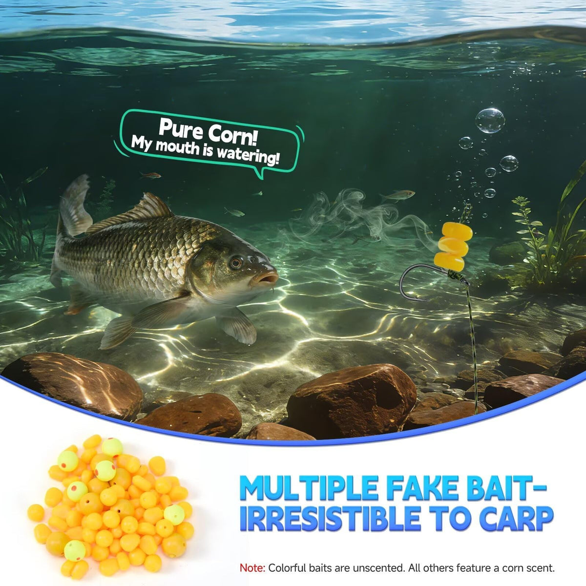 Carp Fishing Rig Kit with Pre-Tied Hair Rigs and Bait Set - Multiple Sizes