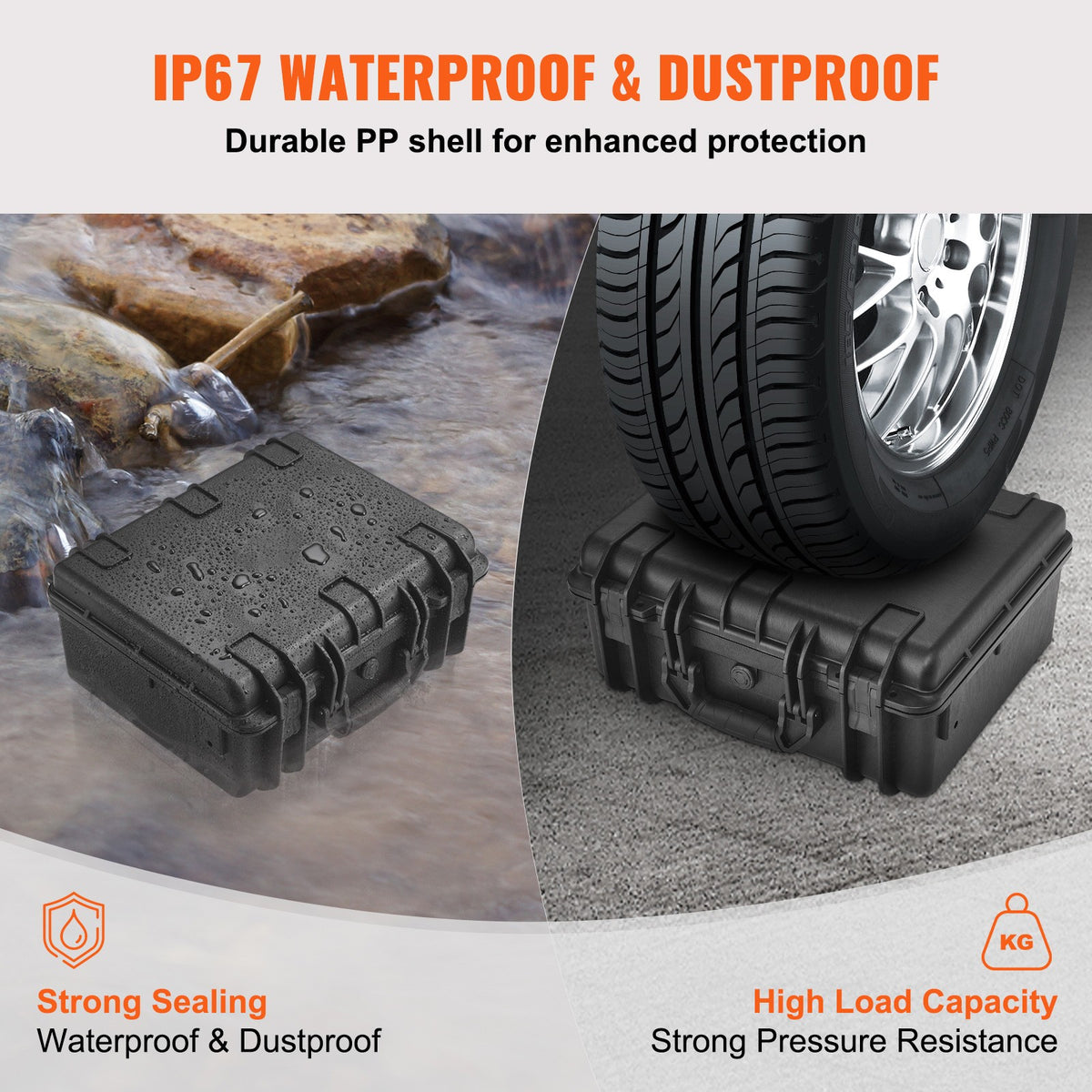Hard Pistol Case for 5 Guns Waterproof Lockable Gun Storage Travel Case