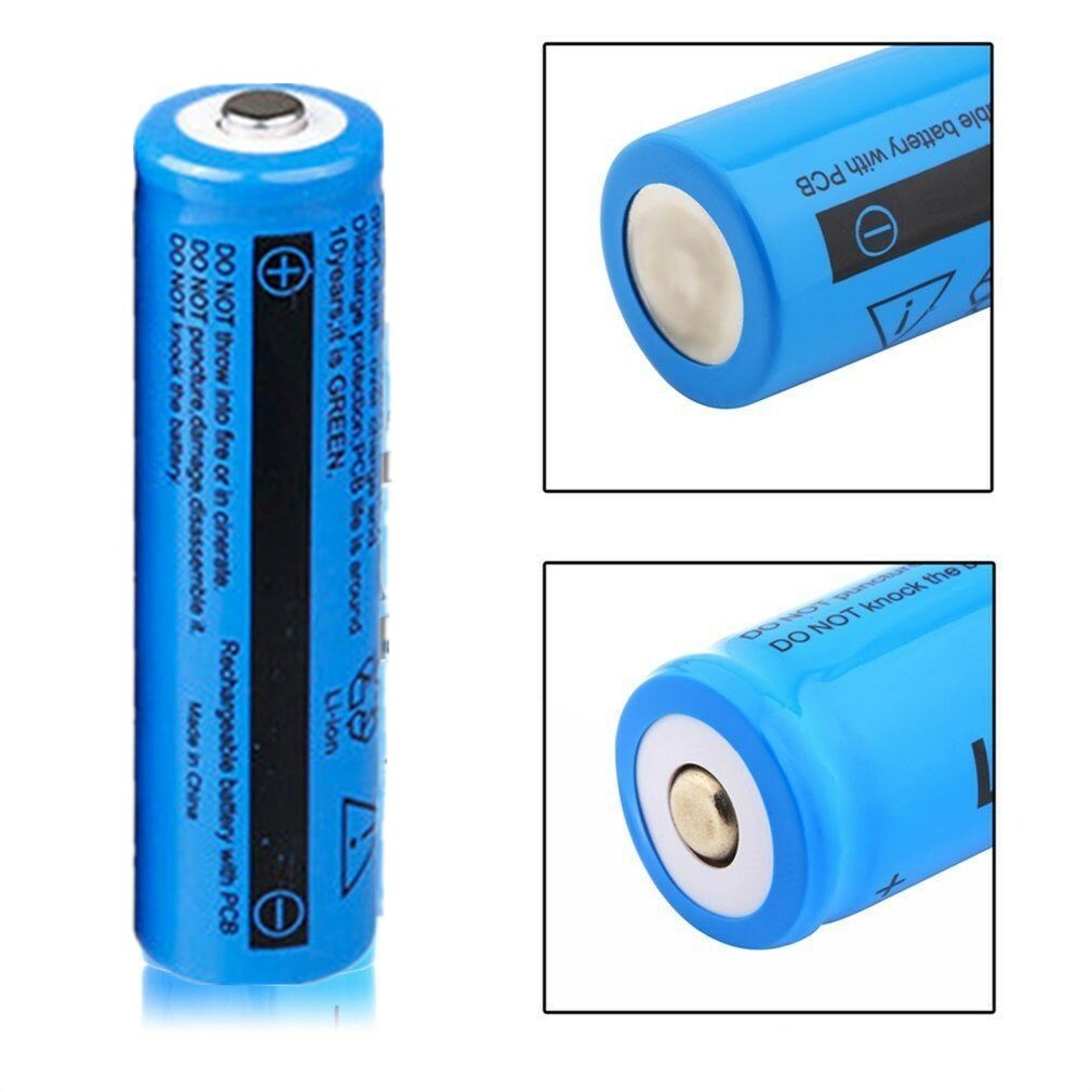 4 Pack Rechargeable 3000mAh 3.7V Lithium-ion Batteries with Dual Charger