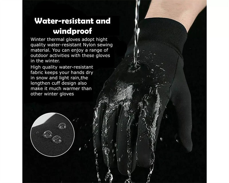 Waterproof Winter Gloves with Touch Screen Compatibility for Men and Women - Insulated Cold Weather Gloves