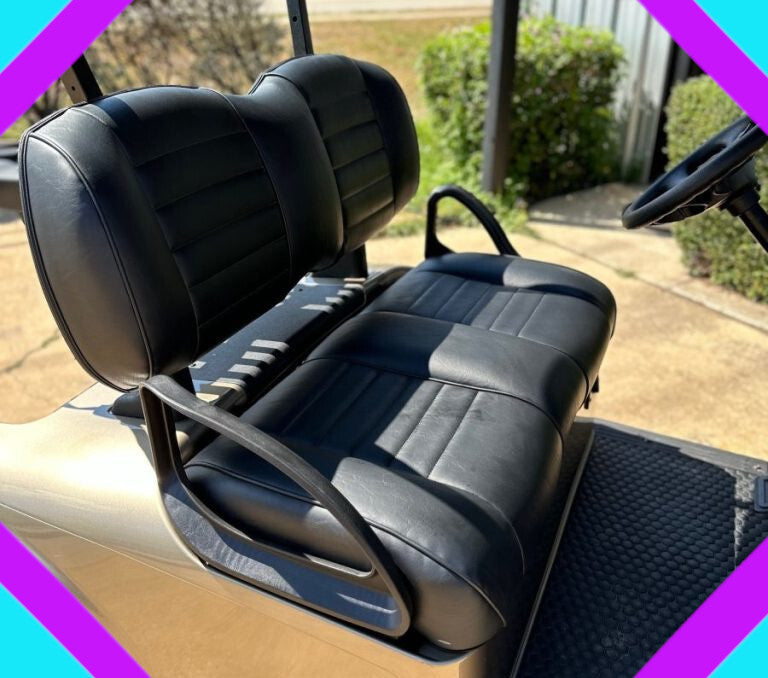 Golf Cart Seat Covers Set - Custom Front Seat & Backrest Replacement