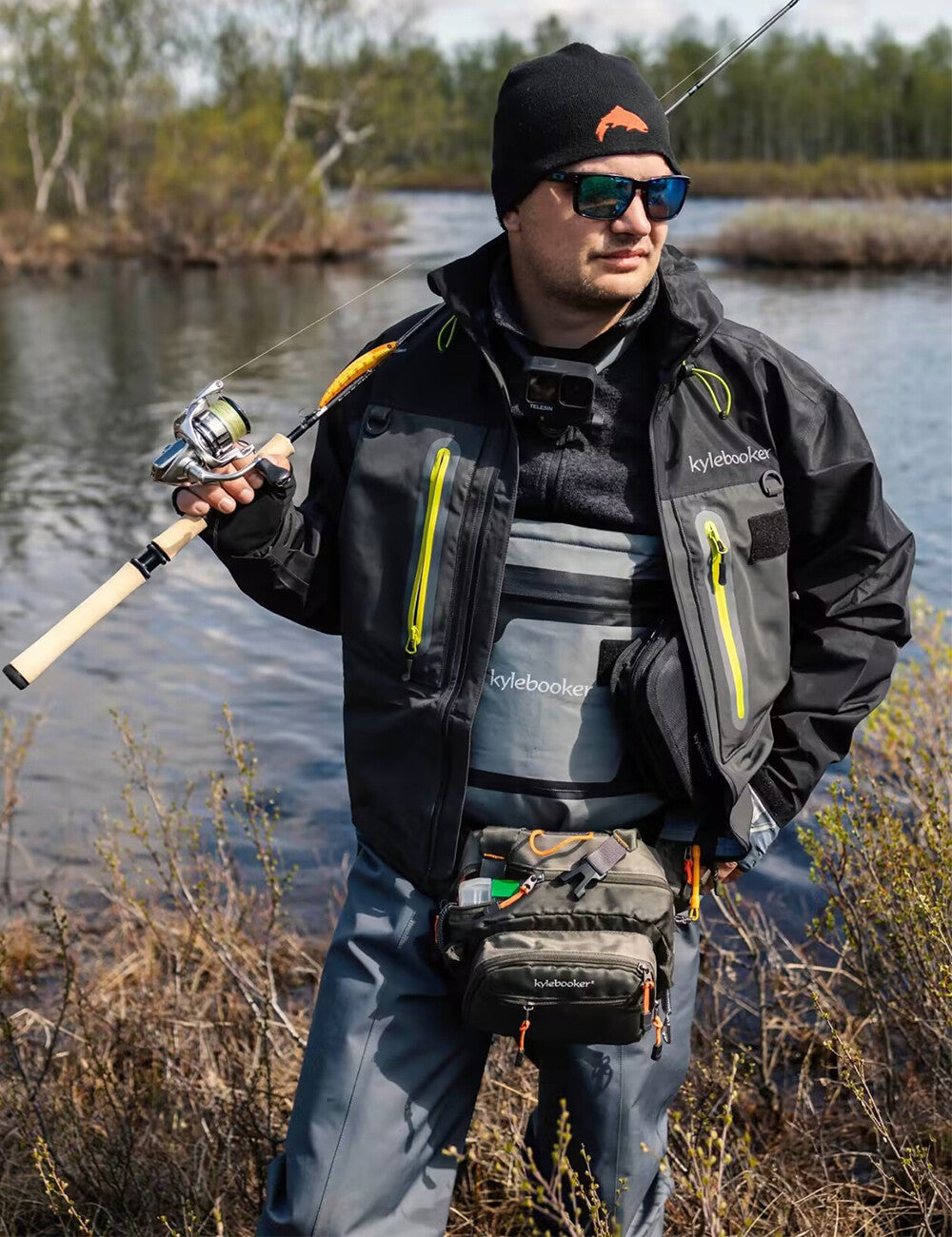 Breathable Waterproof Fishing Jacket for Outdoor Water Sports - Wading & Rain Gear