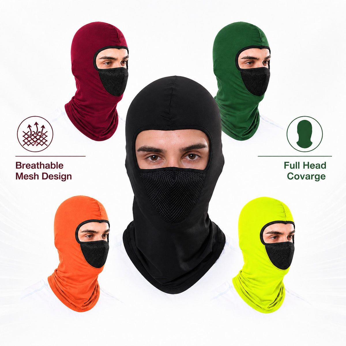Full Face Mask UV Protection Ski Sun Hood Balaclava for Men Women