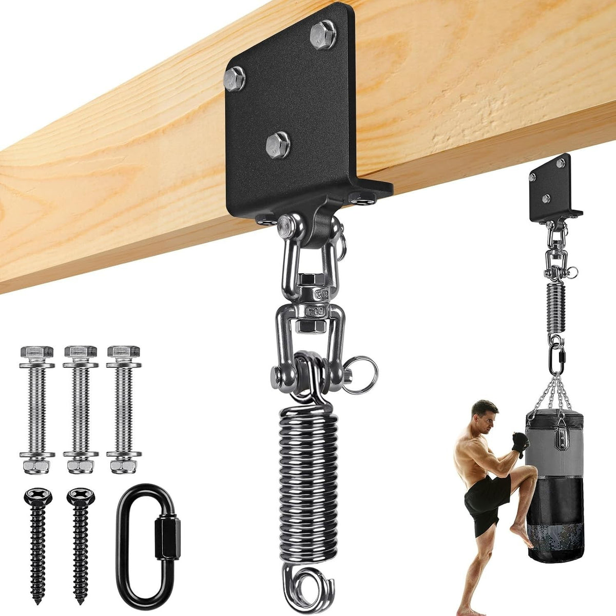 Heavy Bag Hanger with 360° Swivel for Boxing Punching Bags Ceiling Mount