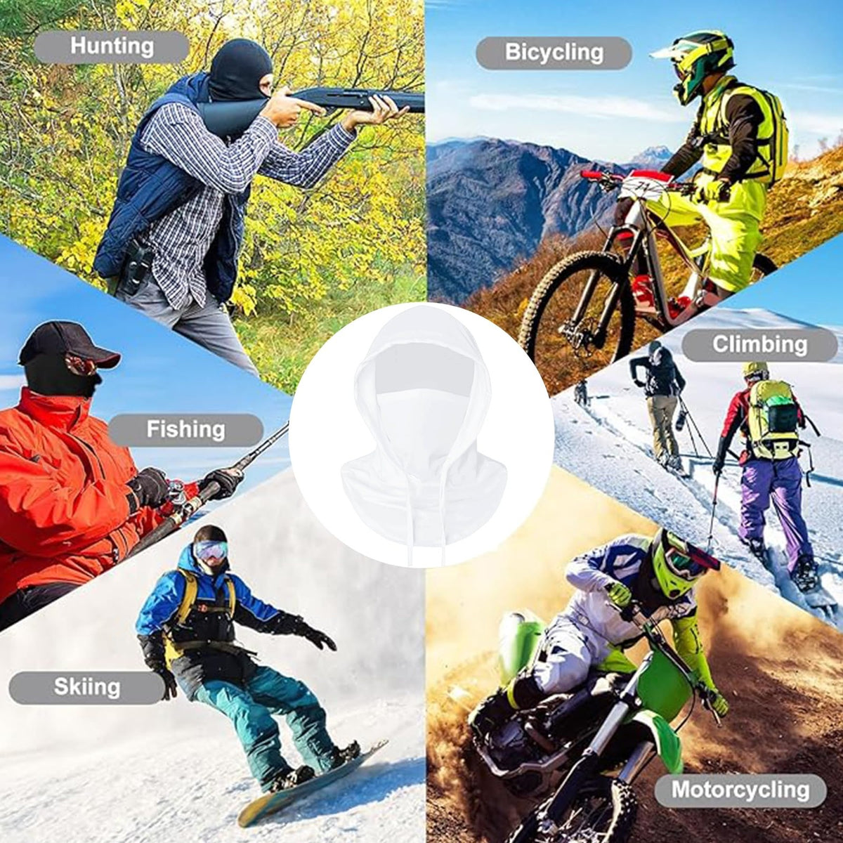 UV Protection Balaclava Face Mask for Outdoor Sports and Sun Safety