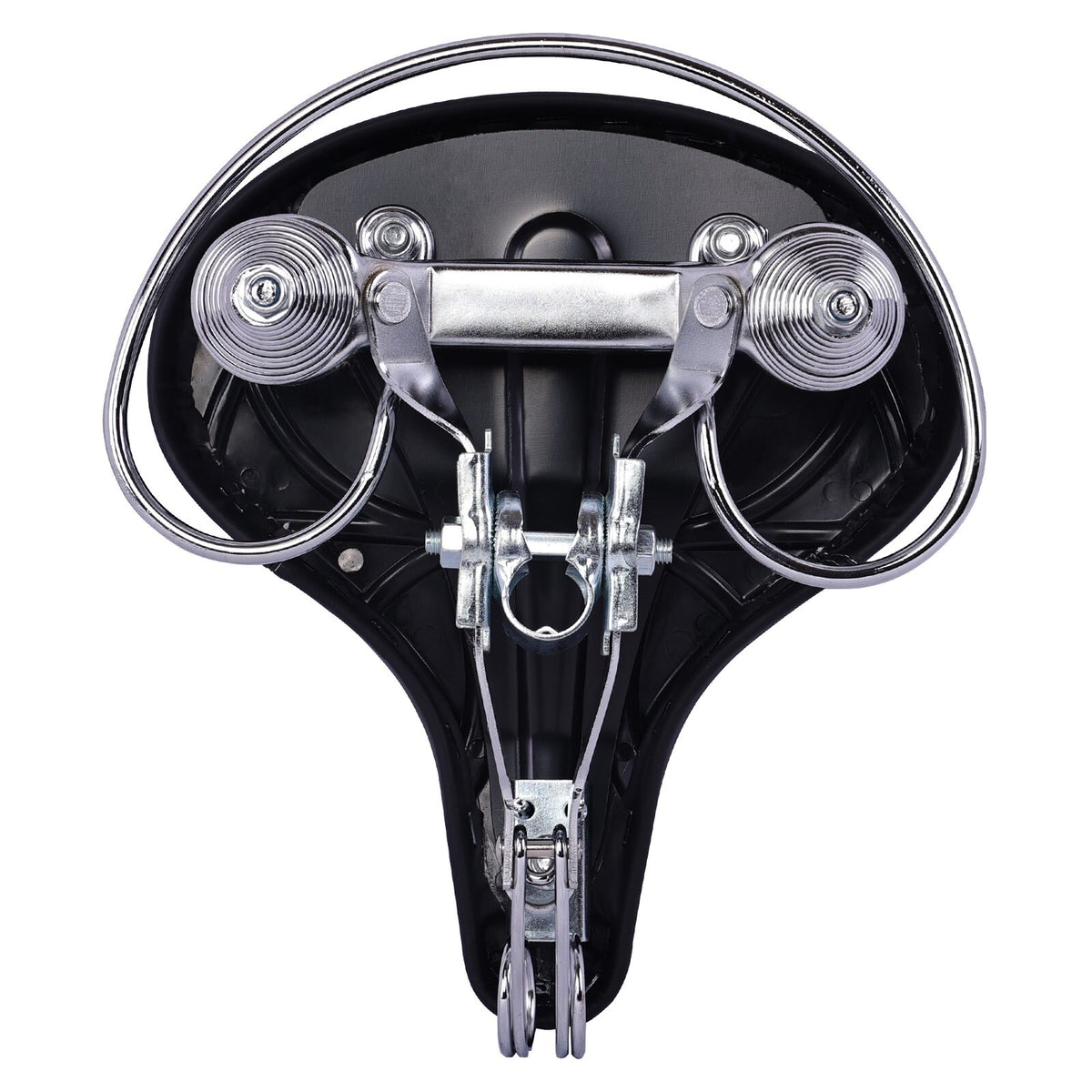 Comfortable Double Springer Bicycle Saddle with Gyro Spring - Wide Shock Absorbing Bike Seat
