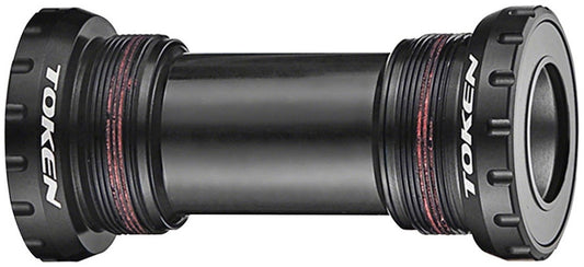 Token TK878 Threaded Bicycle Bottom Bracket - Shimano HollowTech II, Black