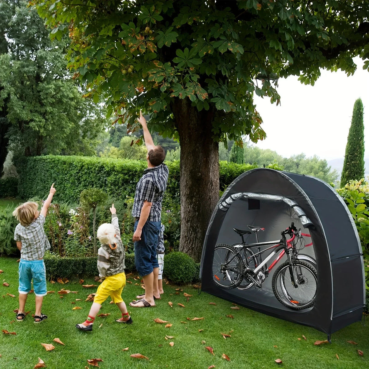 Waterproof Bike Tent for 2-4 Bicycles Outdoor Storage Shelter