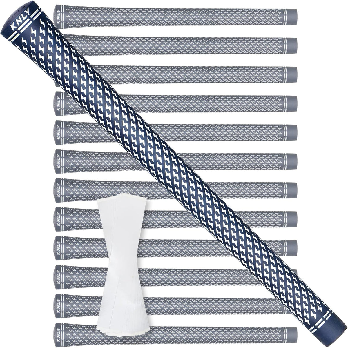 Golf Club Grips Set of 13 with Tapes - Soft Rubber, 360° Texture Control