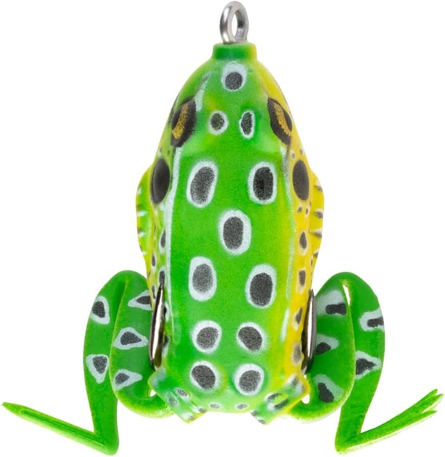 Fishing Lure Lot 3x Pocket Frog 1.75 inch Leopard Topwater Weedless Baits