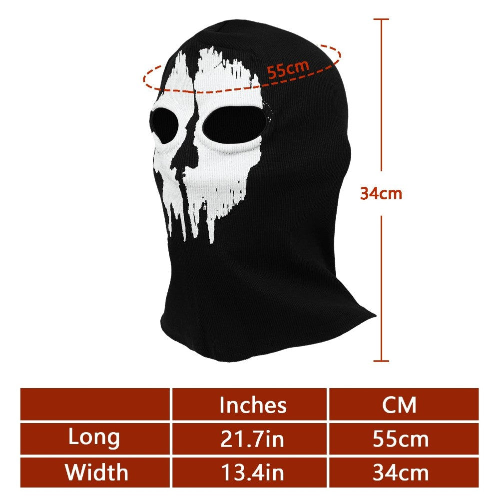 Halloween Ghost Skull Balaclava Face Mask for Sports & Motorcycle Safety